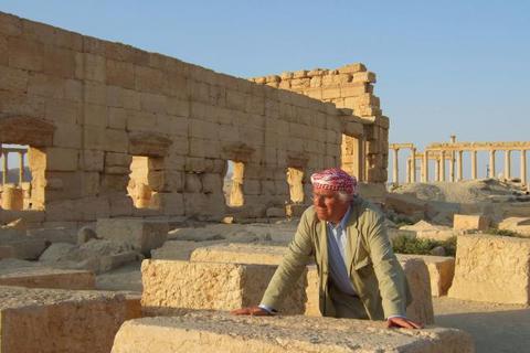 Bilder von der Zerstörung eines Tempels in der Ruinenstadt Palmyra durch den IS. Fotos: Zentralpark   Foto: 