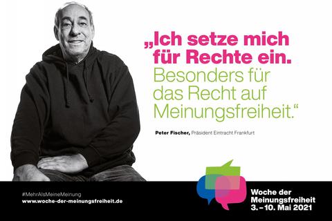 Auch Peter Fischer, Präsident von Eintracht Frankfurt, beteiligt sich an der Kampagne. Foto: Börsenverein