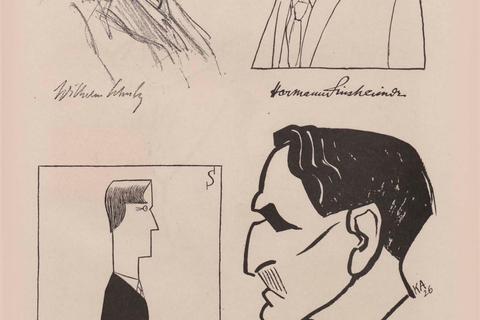 Hermann Sinsheimer auf einer Karikatur im "Simplicissimus".   Foto: Klassik-Stiftung 