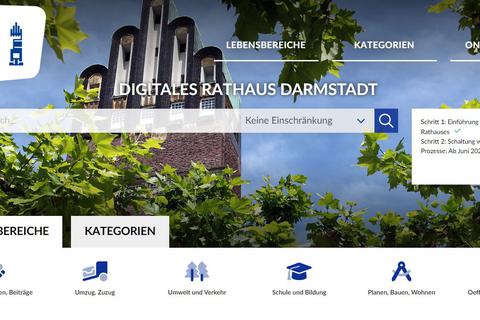 Neue Plattform für alle Verwaltungsdienstleistungen: das Digitale Rathaus Darmstadt.