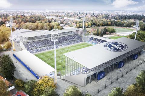 Die Stehplatz-Historie der Gegengerade soll auch im neuen Stadtion am Böllenfalltor weiter geführt werden. Foto: SV Darmstadt 98