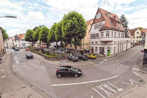 Tückische Kurve mitten in Bensheim. Foto: Thomas Neu