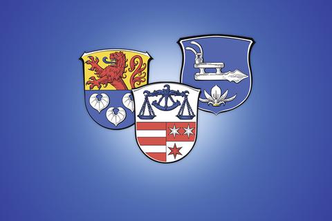 30.08.2023_bekrei_Kreis Bergstraße 3 Wappen Combo Rimbach Zwingenberg Biblis