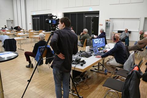 Die Dieburger Stadtverordneten-Versammlung wird am 10. November erstmals live im Internet übertragen. Das Foto stammt vom Testlauf vor wenigen Wochen in der Römerhalle.