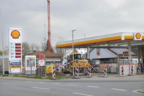 Die Tankstelle am Griesheimer Nordring.