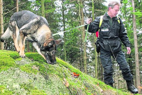 Wenn jemand vermisst wird, kommen je nach Gelände auch Such- und Rettungshunde zum Einsatz, wie sie die Rettungshundestaffel des ASB ausbildet. Symbolfoto: dpa