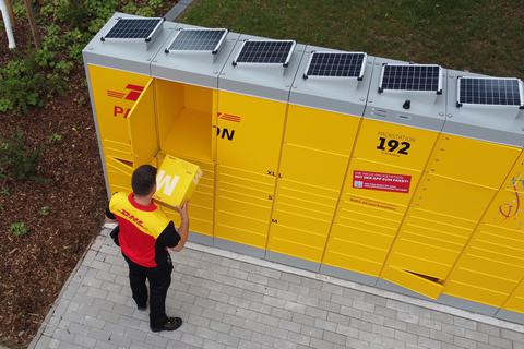 Eine solar betriebene Packstation wird in Weiterstadt errichtet. Symbolfoto: Deutsche Post