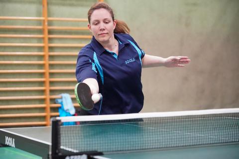 Kerstin Ribbe hat mit sechs Jahren begonnen, beim SV Klein-Gerau Tischtennis zu spielen. M. Schüler
