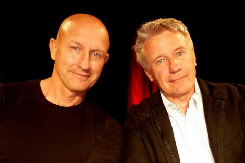 Jörg Schüttauf (rechts) und Holger Umbreit sind am Freitag, 22. Oktober, mit einem Ringelnatz-Abend zu Gast in der Dornheimer Riedhalle. Foto: Veranstalter