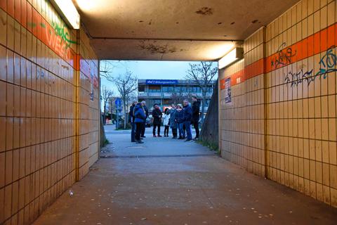 Die Unterführung am Bahnhof in Mörfelden-Walldorf sorgt für Unbehagen. © Ursula Friedrich