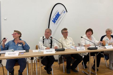Dem neuen Vorstand des VdK-Ortsverbands Nauheim gehören (von links) Doris Hartl, Kurt Herdt, Uwe Lautenschläger, Monika Wolf und Gertrud Kolb an. © Detlef Volk