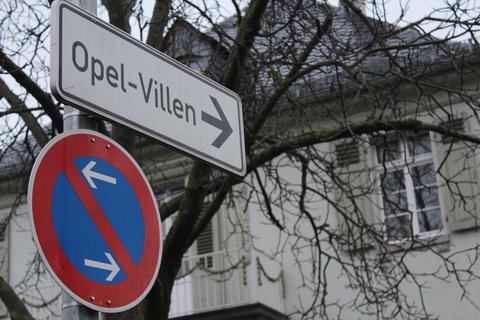 Hier geht’s lang zu den Opelvillen, eines kulturellen Aushängeschilds Rüsselsheims.