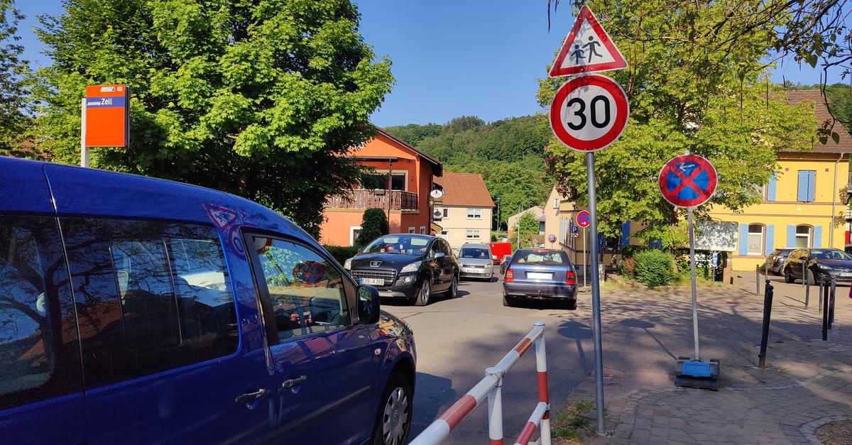 Bridge detour in Zell now a construction site