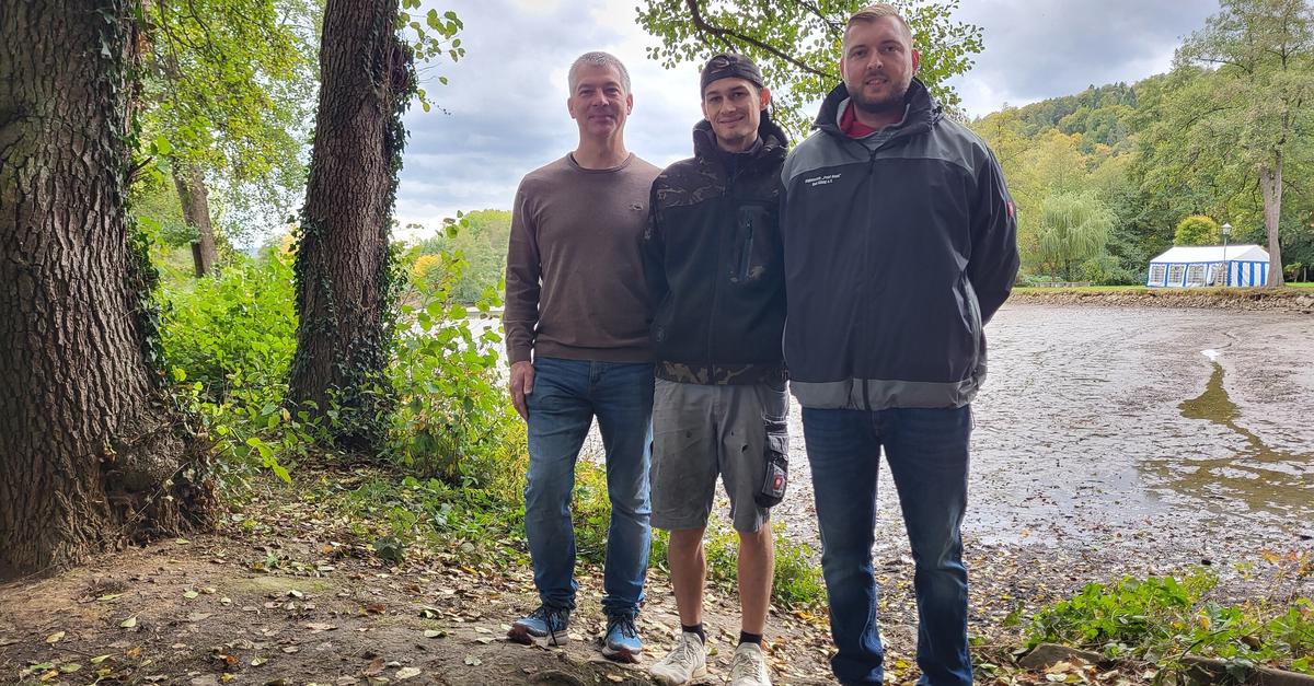 Ebbe im Kurpark: Der Kleine See ist leer