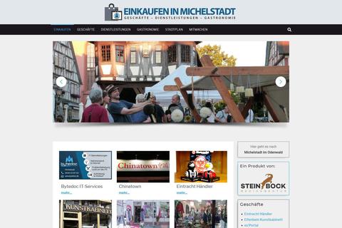 Screenshot der Website „Einkaufen in Michelstadt“, die der Journalist Manfred Giebenhain betreibt und die in der Coronakrise an Bedeutung gewinnen dürfte.Screenshot: VRM 
