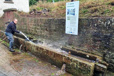 Hat eine Reinigung nötig: der Krämersbrunnen. Foto: Thomas Wilken
