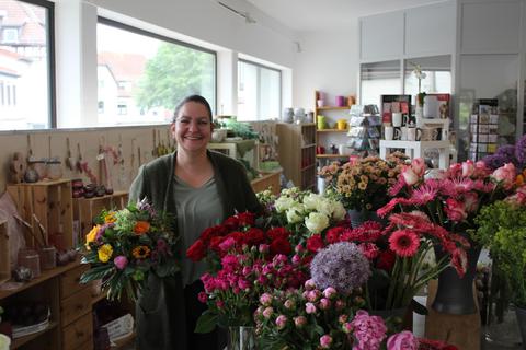 Katja Schneider hat dieser Tage ihr Geschäft Katjas Blumendesign am neuen Standort in Beerfelden eröffnet. Foto: Dieter Berlieb