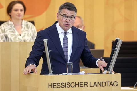 Boris Rhein, vergangene Woche zum hessischen Ministerpräsidenten gewählt, hat am Dienstag in seiner ersten Regierungserklärung im Landtag sein Programm für den Rest der Legislaturperiode vorgestellt.     Foto: René Vigneron