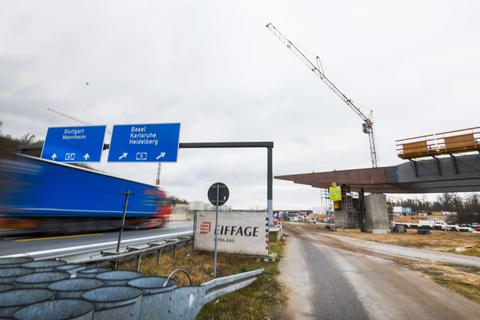 Die Erneuerung des Darmstädter Kreuzes gehört zu den großen Bauprojekten an südhessischen Autobahnen. Foto: Guido Schiek