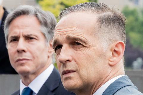 Heiko Maas und US-Außenminister Antony Blinken sprachen sich beide gegen eine Anerkennung der von der Taliban eingesetzten Übergangsregierung aus.  Foto: dpa