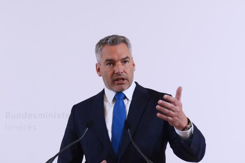 Karl Nehammer, Innenminister von Österreich, soll Kanzler werden.  Foto: Herbert Pfarrhofer/APA/dpa 