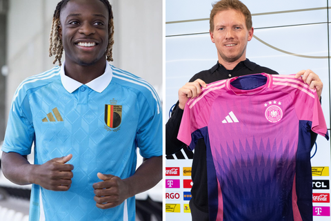 Belgien und Deutschland tragen bei der Europameisterschaft auffällig Farben. Zumindest dann, wenn sie mit ihren Auswärtstrikots auflaufen.