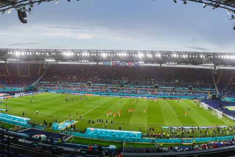 Das Olympia-Stadion in Rom. Nicht weit entfernt wurde ein Sprengsatz entdeckt. Foto: dpa