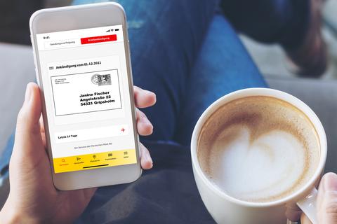 Ab sofort können sich Post-Kunden in der App des Unternehmens Fotos von Briefen anzeigen lassen, die noch unterwegs sind.  Foto: Deutsche Post 