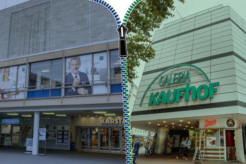 In Mainz gibt es sowohl eine Filiale von Karstadt als auch eine von Kaufhof.  Fotos: Sascha Kopp