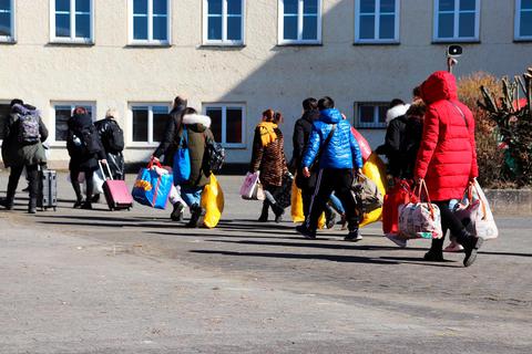 Viele Geflüchtete aus der Ukraine, wie hier in Wetzlar, sind seit Februar nach Deutschland gekommen. Hessen muss Zehntausende unterbringen. © Lahn-Dill-Kreis