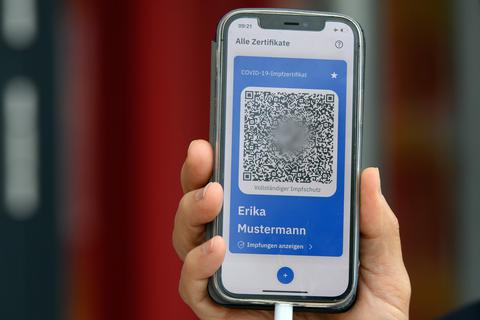 So soll der digitale Corona-Impfpass aussehen. Foto: dpa