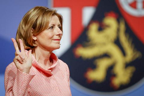 Vereidigung für eine weitere Amtszeit: Malu Dreyer bei der konstituierenden Sitzung des Landtags am 18. Mai 2021