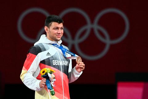 Denis Kudla gilt wegen seiner internationalen Erfolge (hier Olympia-Bronze) als eines der Aushängeschilder des SV Alemannia Nackenheim.  Archivfoto: dpa 