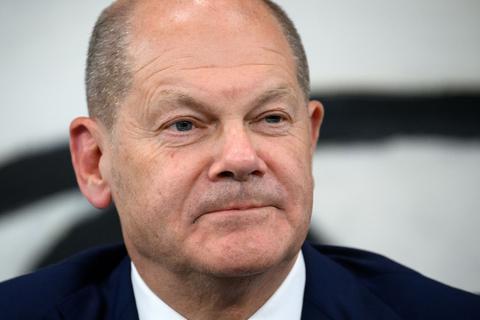 Bundeskanzler Olaf Scholz zog am Freitag vor der Bundespressekonferenz Bilanz.