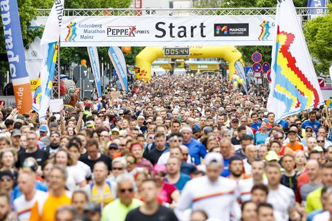 Gutenberg Marathon 2023 der 21. Marathon in Mainz Foto: Sascha Kopp / VRM Bild