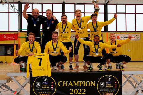 Die Faustballer des TSV Pfungstadt wurden zuletzt Europapokalsieger und erhalten jetzt die Sportplakette des Landes Hessen. Foto: Thomas Zöller 