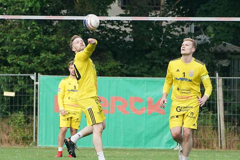 Sebastian und Patrick Thomas holten mit den Faustballern des TSV Pfungstadt beim Heimspieltag die Tabellenspitze zurück. Foto: Thomas Zöller