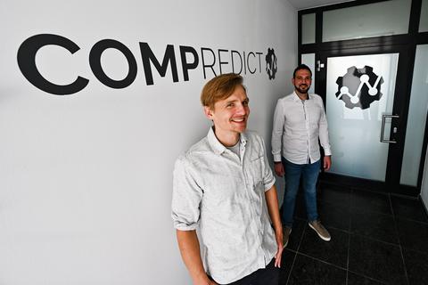 Rafael Fietzek (links) und Stéphane Foulard haben Compredict 2016 gegründet. Foto: Dirk Zengel